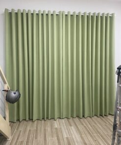 RÈM MÀU XANH LÁ + VOAN TRẮNG